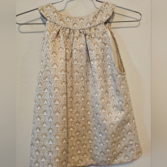 Small Joolay Embellished Cream & Gold Top - Picture 2 of 4